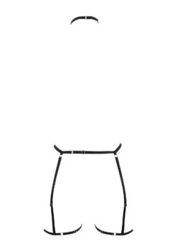 BLUEBELLA Calypso Collar Thigh Harness (Detachable) -Underwear Specialty Store bluebella calypso thigh harness detachable black bodywear bondage sexy lingerie F