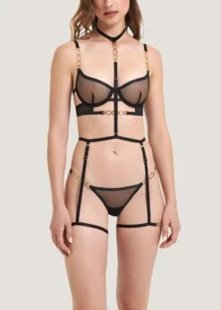 BLUEBELLA Calypso Thong -Underwear Specialty Store bluebella calypso thong mesh black gold sexy lingerie underwear E