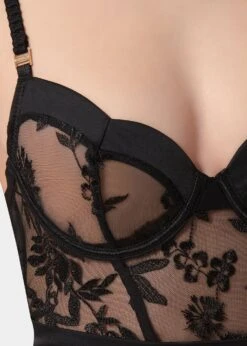 BLUEBELLA Cassandra Wired Body (Black) -Underwear Specialty Store bluebella cassandra wired body black lace bodysuit sexy lingerie D