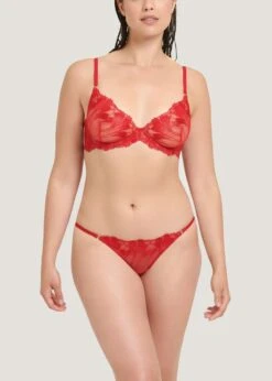 BLUEBELLA Colette Bra (Red) -Underwear Specialty Store bluebella colette bra tomato red underwired non padded embroidery lace sexy lingerie F