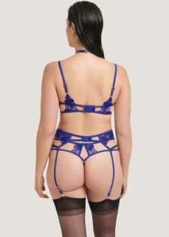 BLUEBELLA Colette Suspender Harness (Blue) -Underwear Specialty Store bluebella colette suspender harness blue lace sexy lingerie E