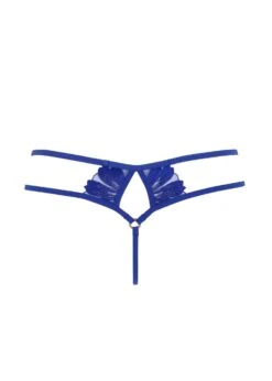 BLUEBELLA Colette Thong (Blue) -Underwear Specialty Store bluebella colette thong blue lace cut out sides sexy underwear lingerie I