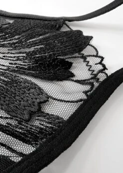 BLUEBELLA Colette Thong 19 BLUEBELLA Colette Thong -Underwear Specialty Store bluebella colette thong double strap black mesh bottoms sexy lingerie I