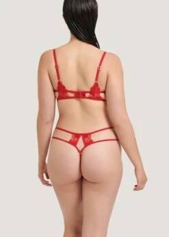 BLUEBELLA Colette Thong (Red) -Underwear Specialty Store bluebella colette thong tomato red embroidery lace gstring sexy lingerie underwear E