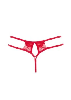 BLUEBELLA Colette Thong (Red) -Underwear Specialty Store bluebella colette thong tomato red embroidery lace gstring sexy lingerie underwear G