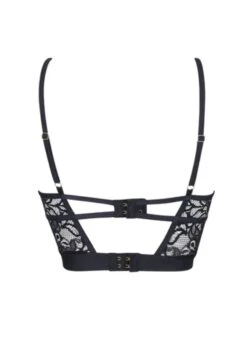 BLUEBELLA Eleanora Wired Bustier (Black) -Underwear Specialty Store bluebella eleanora wired bustier black lace underwired longline bra sexy lingerie E