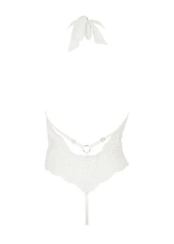 BLUEBELLA Elodie Soft Body (White) 13 BLUEBELLA Elodie Soft Body (White) -Underwear Specialty Store bluebella elodie soft body white lace bodysuit plunging neckline sexy lingerie F