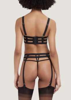 BLUEBELLA Highgate High-waist Suspender Thong -Underwear Specialty Store bluebella highgate sheer mesh high waist suspender thong detachable strap black bottoms sexy lingerie E