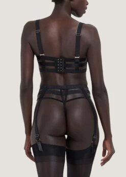 BLUEBELLA Highgate High-waist Suspender Thong -Underwear Specialty Store bluebella highgate sheer mesh high waist suspender thong detachable strap black bottoms sexy lingerie G