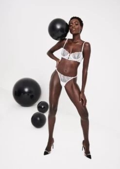 BLUEBELLA Irena Brief (White) -Underwear Specialty Store bluebella irena thong sheer brief white lace panty bottoms sexy lingerie F