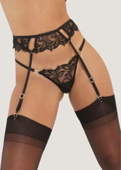 BLUEBELLA Isadora Suspender Harness -Underwear Specialty Store bluebella isadora suspender harness belt black lace mesh bodywear sexy lingerie D