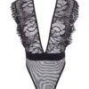 BLUEBELLA Josetta Soft Body (Black) -Underwear Specialty Store bluebella josetta soft body black lace mesh bodysuit sexy lingerie A