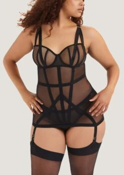 BLUEBELLA Karolina Basque -Underwear Specialty Store bluebella karolina basque black underwire suspender belts bodywear sexy lingerie D