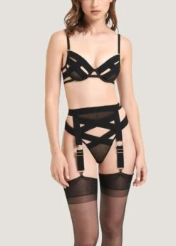 BLUEBELLA Mandra Bra (Black) -Underwear Specialty Store bluebella mandra bra black bondage cupless bra underwired sexy lingerie G