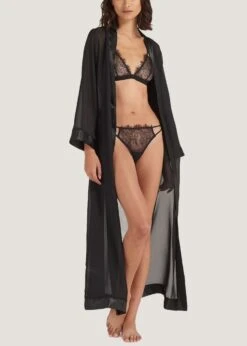 BLUEBELLA Marcella Long Kimono -Underwear Specialty Store bluebella marcella long kimono black robe sexy lingerie D