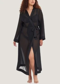 BLUEBELLA Marcella Long Kimono -Underwear Specialty Store bluebella marcella long kimono black robe sexy lingerie E