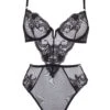 BLUEBELLA Marseille Wired Body (Black) -Underwear Specialty Store bluebella marseille black wired body bodysuit mesh lace non padded bodywear sexy lingerie A