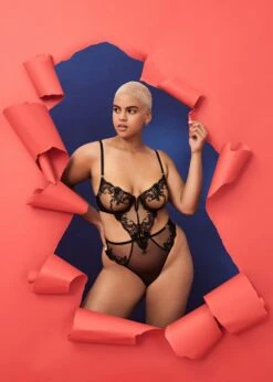 BLUEBELLA Marseille Wired Body (Black) -Underwear Specialty Store bluebella marseille black wired body bodysuit mesh lace non padded bodywear sexy lingerie H