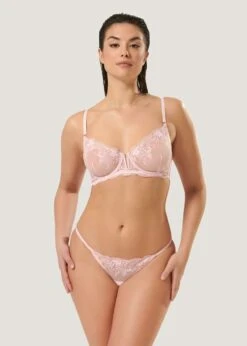 BLUEBELLA Marseille Bra (Pale Pink) -Underwear Specialty Store bluebella marseille bra pale pink underwired non padded embroidery mesh sexy lingerie D