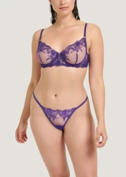 BLUEBELLA Marseille Bra (Heliotrope Purple) -Underwear Specialty Store bluebella marseille bra purple underwired lace mesh non padded sexy lingerie F
