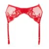 BLUEBELLA Marseille Suspender (Red) -Underwear Specialty Store bluebella marseille suspender tomato red lace embroidery sexy lingerie A
