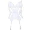 BLUEBELLA Marseille Basque (White) -Underwear Specialty Store bluebella marseille white basque underwired lace bodysuit sexy lingerie bodywear A