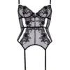 BLUEBELLA Marseille Wired Basque (Black) -Underwear Specialty Store bluebella marseille wired basque black bodywear bodysuit luxury lingerie A