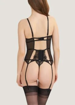 BLUEBELLA Marseille Wired Basque (Black) -Underwear Specialty Store bluebella marseille wired basque black bodywear bodysuit luxury lingerie D