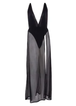 BLUEBELLA Paloma Long Chemise (Black)