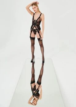 BLUEBELLA Sawyer Wired Basque -Underwear Specialty Store bluebella sawyer wired basque black underwire bodywear sexy lingerie E