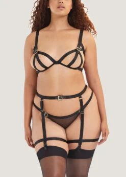 BLUEBELLA Slade Suspender Harness 15 BLUEBELLA Slade Suspender Harness -Underwear Specialty Store bluebella slade suspender harness detachable black bodywear luxury lingerie F