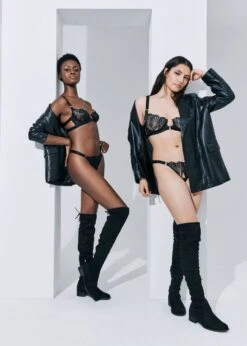 BLUEBELLA Sofia Bra -Underwear Specialty Store bluebella sofia bra underwire black mesh v cut plunge sexy lingerie G