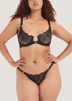 BLUEBELLA Sofia Brief -Underwear Specialty Store bluebella sofia brief black mesh panty sexy lingerie luxury lingerie F