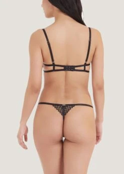 BLUEBELLA Tallulah Open Bra (Black) -Underwear Specialty Store bluebella tallulah black open bra underwired cupless bra lace details sexy lingerie E