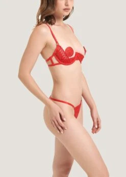BLUEBELLA Tallulah Open Bra (Red) 15 BLUEBELLA Tallulah Open Bra (Red) -Underwear Specialty Store bluebella tallulah bra tomato red cupless open bra ultra sexy lingerie F