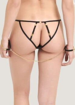 BLUEBELLA Valerian Cuffs 9 BLUEBELLA Valerian Cuffs -Underwear Specialty Store bluebella valerian cuffs handcuff black gold bdsm sexy lingerie accessory C