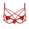 Red Rubi Cupless Bra -Underwear Specialty Store bocobella red rubi open bra nonpadded underwire sexy lingerie A