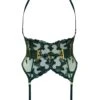 Aurea Cupless Basque (Eden) -Underwear Specialty Store bordelle aurea lace ouvert cupless basque eden green bodywear sexy lingerie A