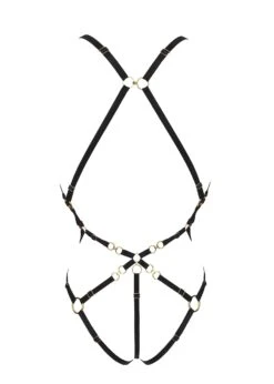 Kleio Multi-Style Harness Body (Black) -Underwear Specialty Store bordelle kleio multi style harness body black bondage lingerie accessory F