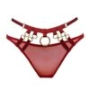 Kleio Open Back Brief (Burnt Red) -Underwear Specialty Store bordelle kleio open back ouvert brief red sexy underwear lingerie A