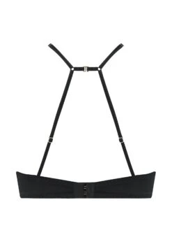 Athena Quarter Cup Bra (Black) -Underwear Specialty Store coco de mer athena quarter cup bra black lace silk cupless open bra halter neck sexy lingerie G
