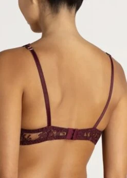 Camellia High Apex Plunge Bra (Sienna) -Underwear Specialty Store coco de mer camellia high apex plunge bra underwired red lace sienna avec amour luxury lingerie C