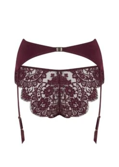 Camellia Suspender Knicker (Sienna) 17 Camellia Suspender Knicker (Sienna) -Underwear Specialty Store coco de mer camellia suspender knicker high waist 2 in 1 panty underwear red lace sienna avec amour luxury lingerie H