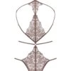 Paeonia Playsuit (Taupe) -Underwear Specialty Store coco de mer paeonia playsuit pink lace taupe cupless non padded bodysuit bodywear sexy lingerie A