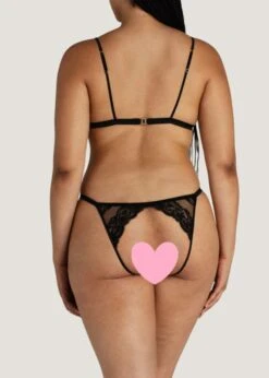 Seraphine Playsuit (Black) -Underwear Specialty Store coco de mer seraphine playsuit black lace silk cutout bodysuit ouvert bottom sexy lingerie E copy