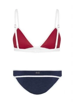 Monte Carlo Sim Tri Bikini Top And Waist Band Pant Swimwear -Underwear Specialty Store dp024.016 duskii slim tri bikini top waist band pant swimwear indigo white b