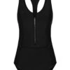 Oasis T Back One Piece Swimwear (Black Embossed) -Underwear Specialty Store ds013.bemb duskii oasis t back one piece swimwear black a 5