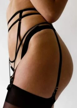 Forget Me Not (Black) Suspender -Underwear Specialty Store god save queens forget me not suspender belt black sexy lingerie C