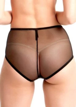 Nicky (Black) High Waist Knicker -Underwear Specialty Store kkn 1037.bk kisskill nicky high waist knicker black brief sexy lingerie bottomes c