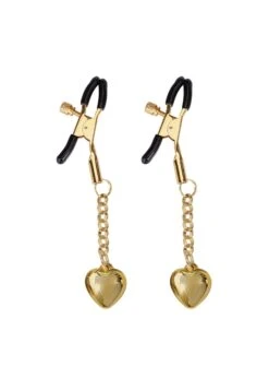 Gold Heart Nipple Clamps